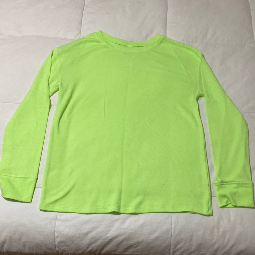 Women’s Thermal waffle long sleeve neon